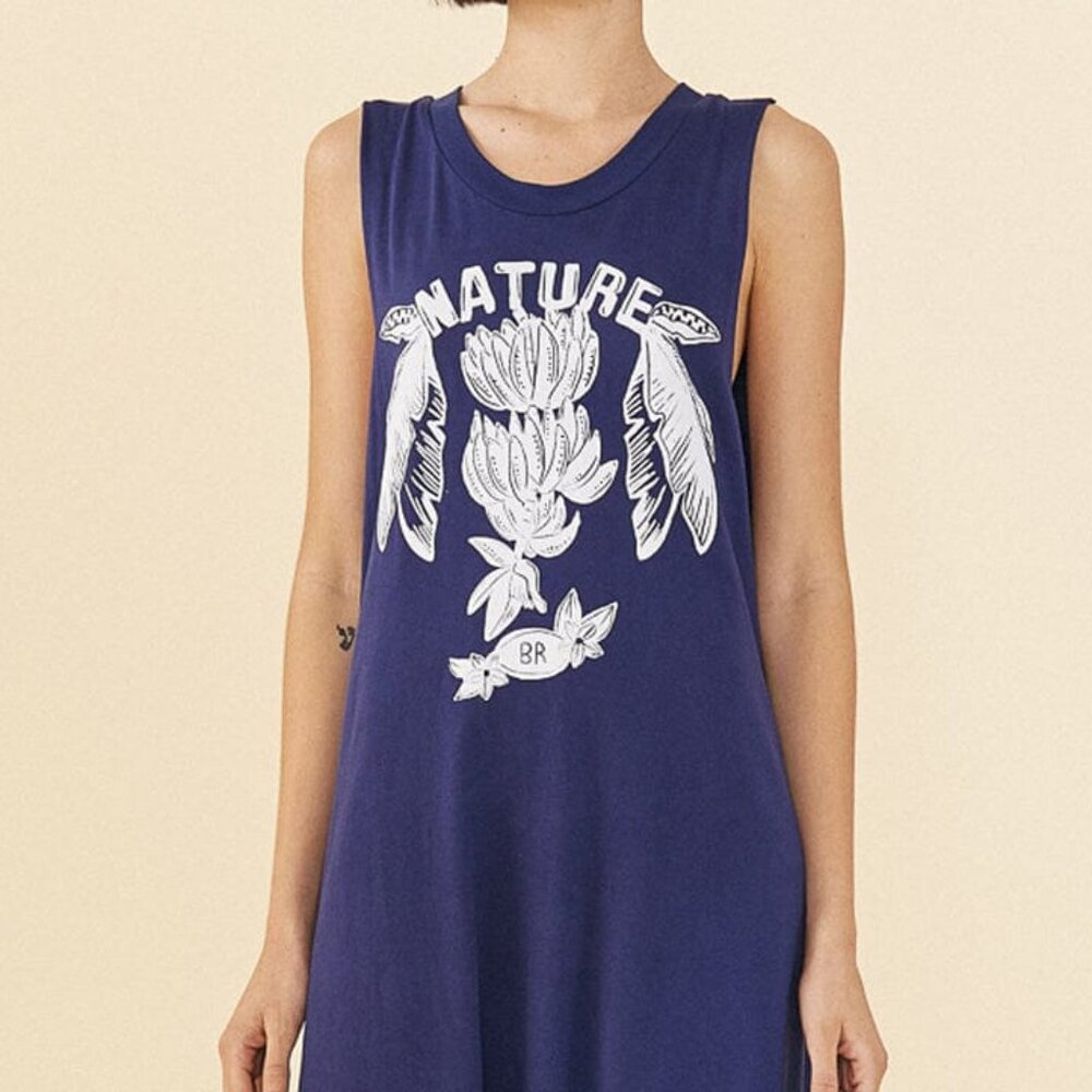 Navy Blue Nature Organic Cotton Jumpsuit NWOT